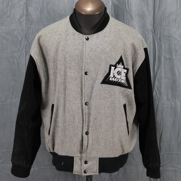 Vintage Beer Jacket - Labatt Ice Letterman Jacket - Men's Large - Picture 3 of 9